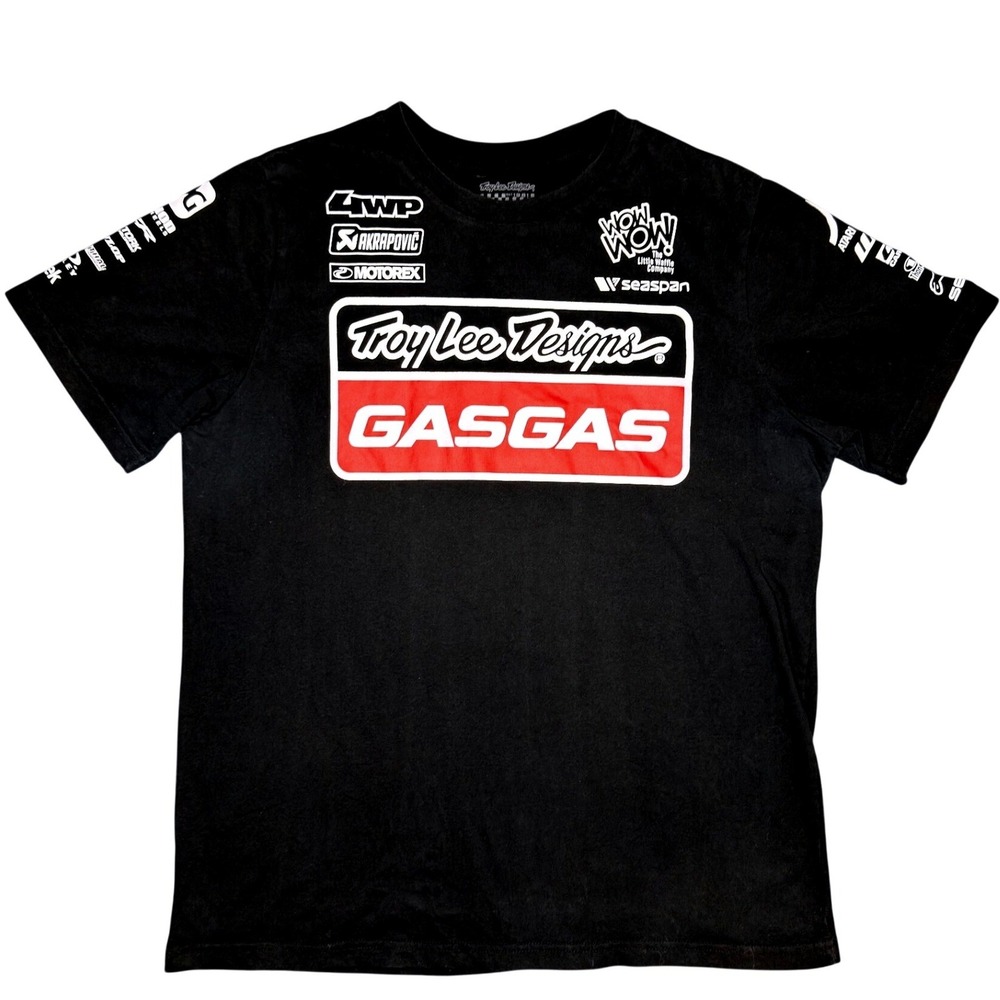 Troy Lee Designs Graphic Tee XL Black GASGAS Racing Team T-Shirt